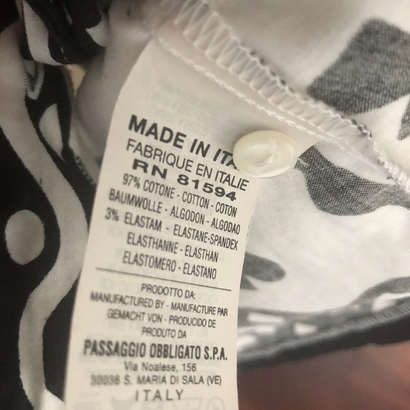 NARACAMICIE l Made in Italy Stunning Black & White Blouse - Picture 9 of 11